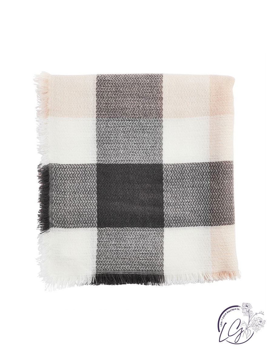 SQUARE PLAID SCARF