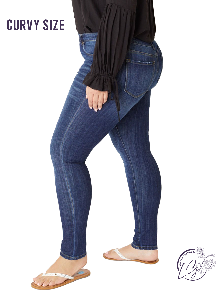 Curvy Kaitlynn Mid-Rise Skinny by KanCan