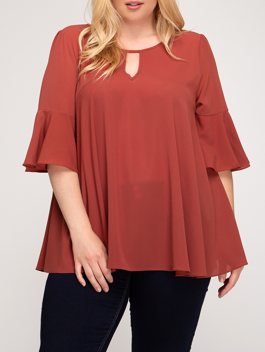 Sweet Sienna Keyhole Blouse