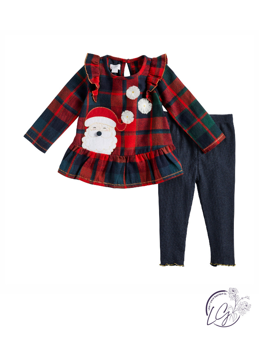 TARTAN SANTA TUNIC & LEGGING SET