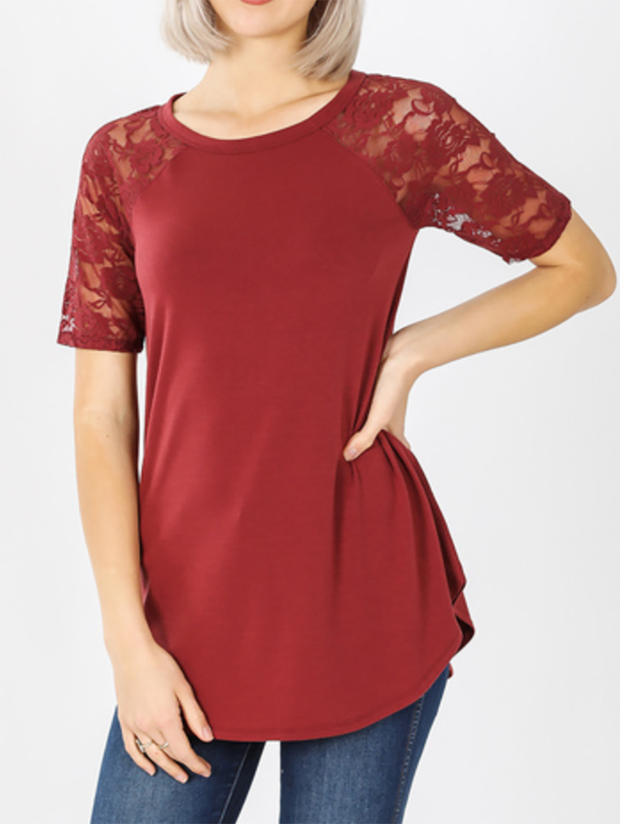 Curvy Final Rose Short Sleeve Top