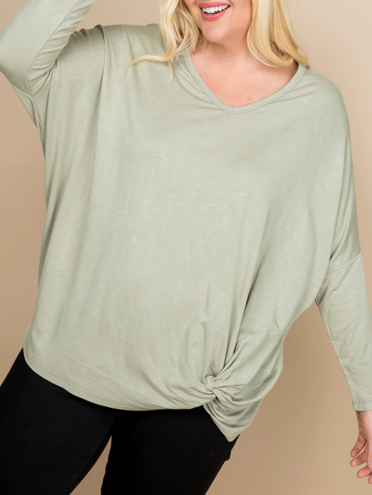 Curvy Tied Together Long Sleeve