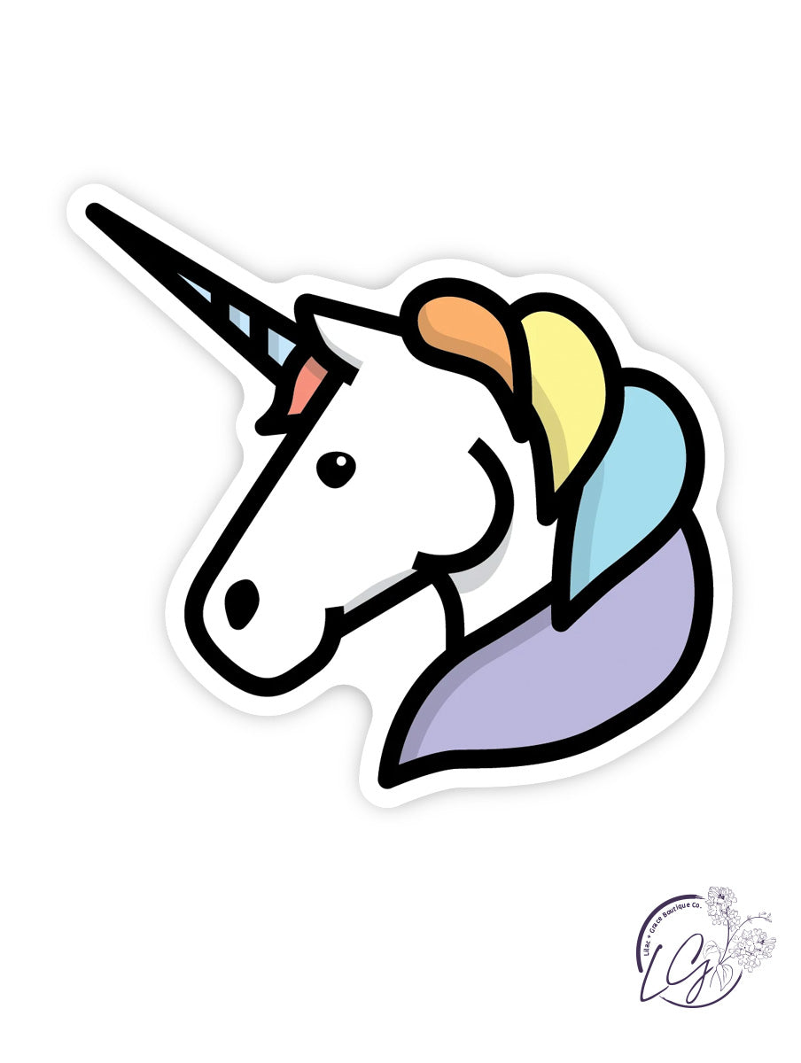 Unicorn Head Sticker