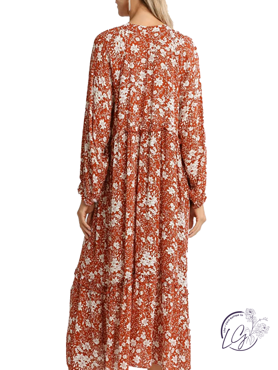 All I Really Need Floral Maxi Dress