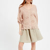 Tried and True Eyelet Top in Mauve