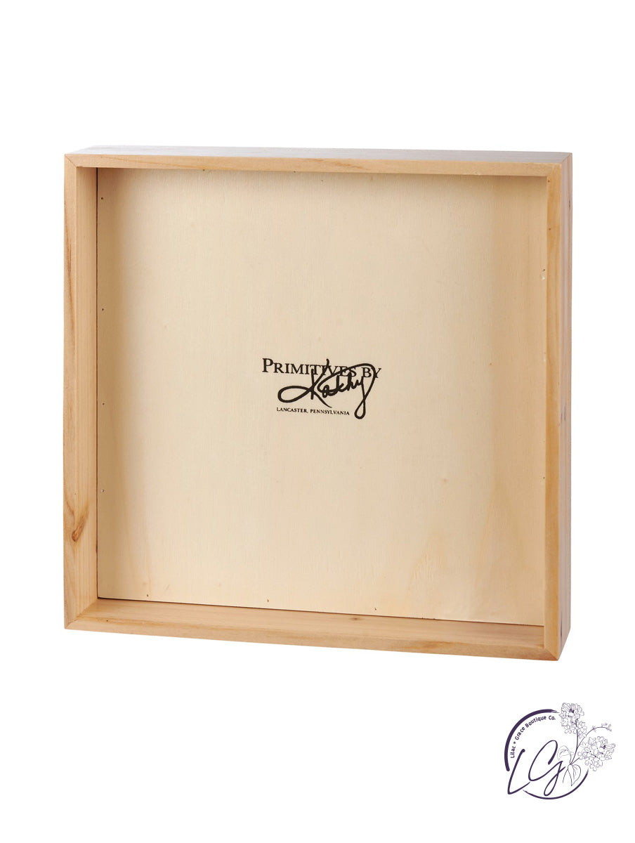 Inset Box Sign - Floral Peace Sign