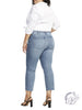 Curvy Most Wanted Mid Rise Ankle Straight Leg Jeans