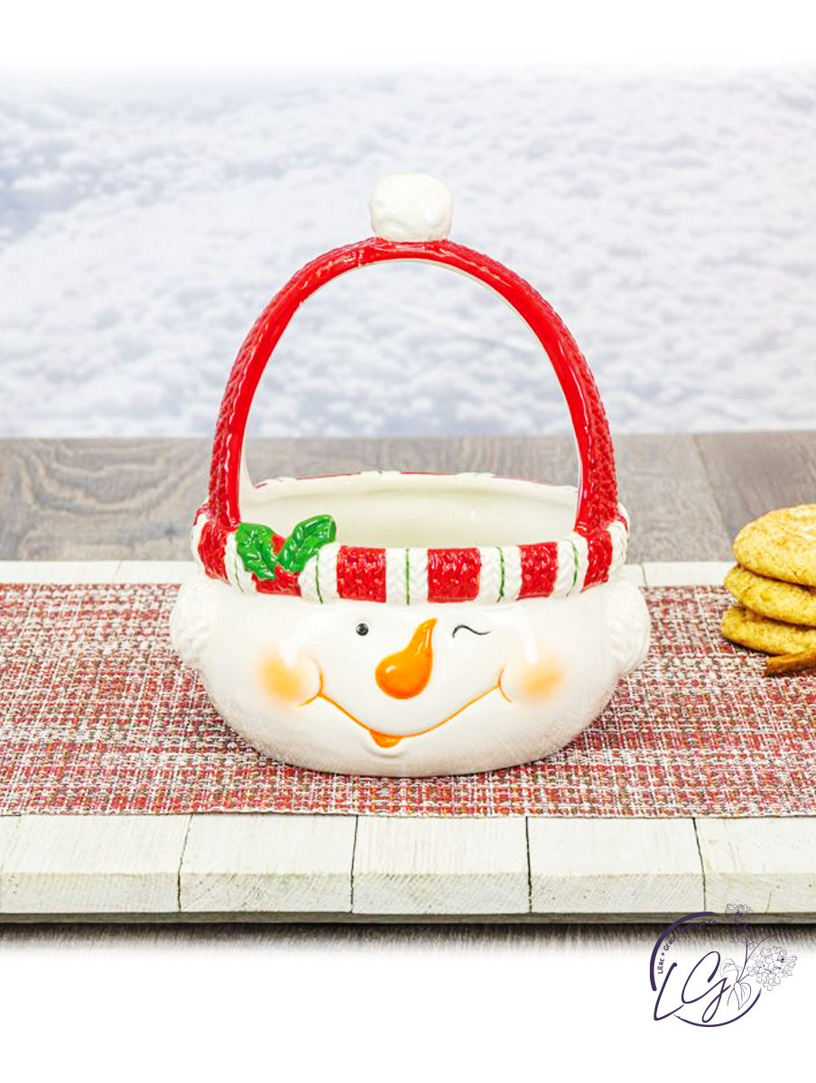 Snow Wink Snowman Treat Basket