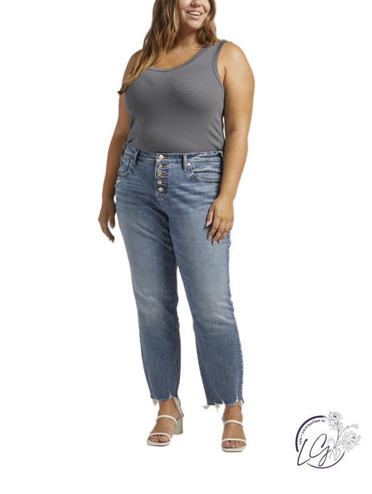 Curvy Beau High-Rise Boyfriend by Silver Jeans