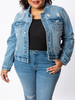 Curvy Bethany Denim Jacket by KanCan