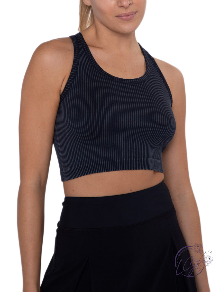 Ribbed Seamless Hybrid Cropped Tank Top