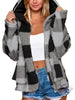 TWO WAY REVERSIBLE CHECK PLAID FAUX FUR JACKET