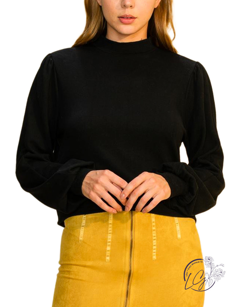 CRUSIN' MOCK NECK CROP TOP