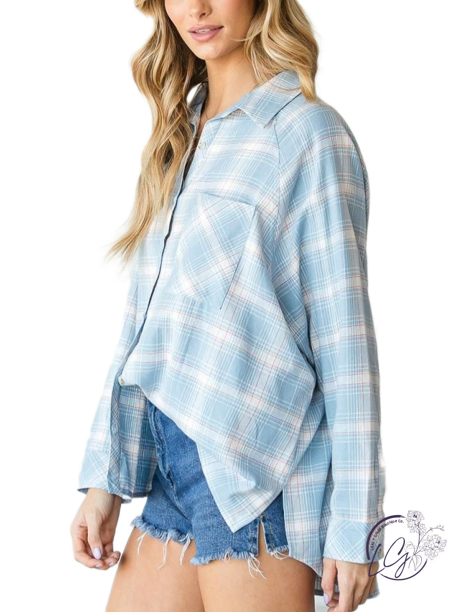 Enough Talk Oversized Flannel