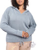 Curvy Burnout Wash Hoodie Top