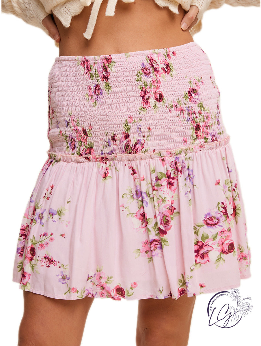 Laugh A lot Smocked and Tiered Skirt