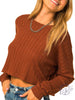 CREW NECK DROP SHOULDER CROP TOP