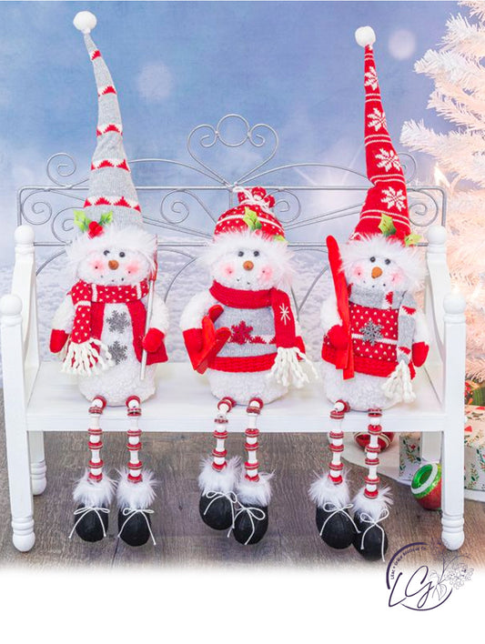 Snow Sweater Snowman Button Legs