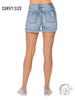 Curvy Taryn Mid-Rise Cutoff Shorts by Judy Blue