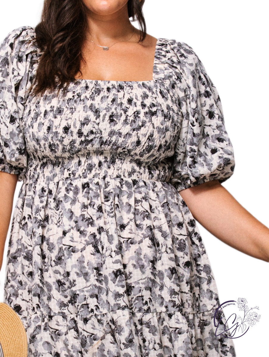 Curvy Water Under The Bridge Midi Dress