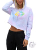 Curvy Tie-dye Cotton Candy Lips Cropped Hood