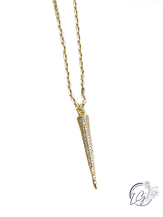 Long Crystal Pendant Necklace