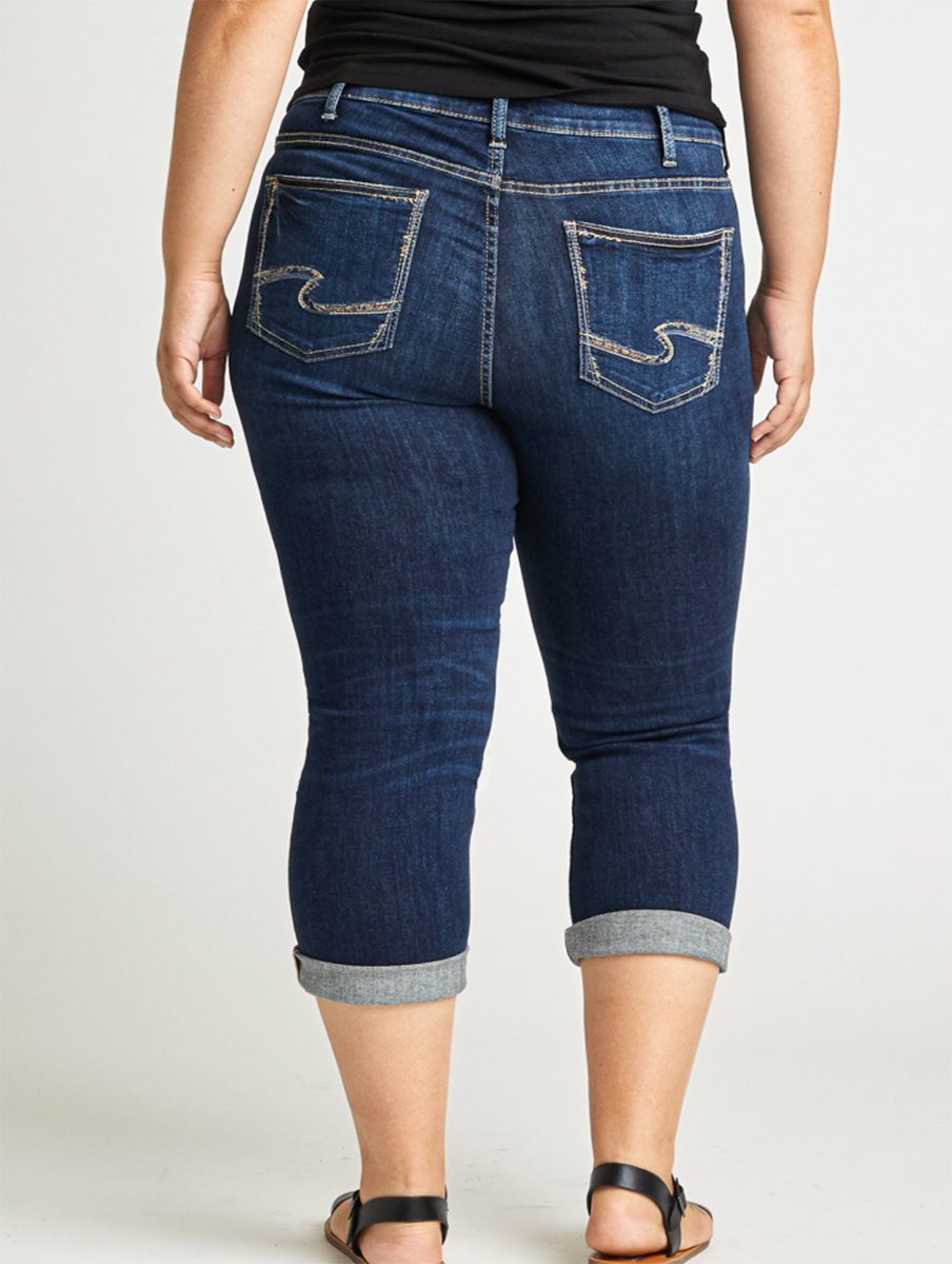 Curvy Avery High-Rise Capri by Silver Jeans