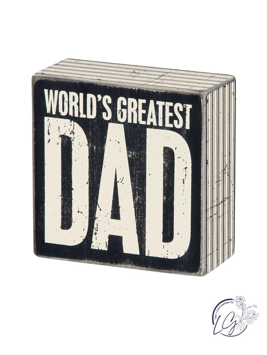 Box Sign - Greatest Dad