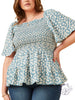 Curvy Meadow Muse Floral Top