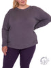 Curvy Ribbed Roundneck Pullover