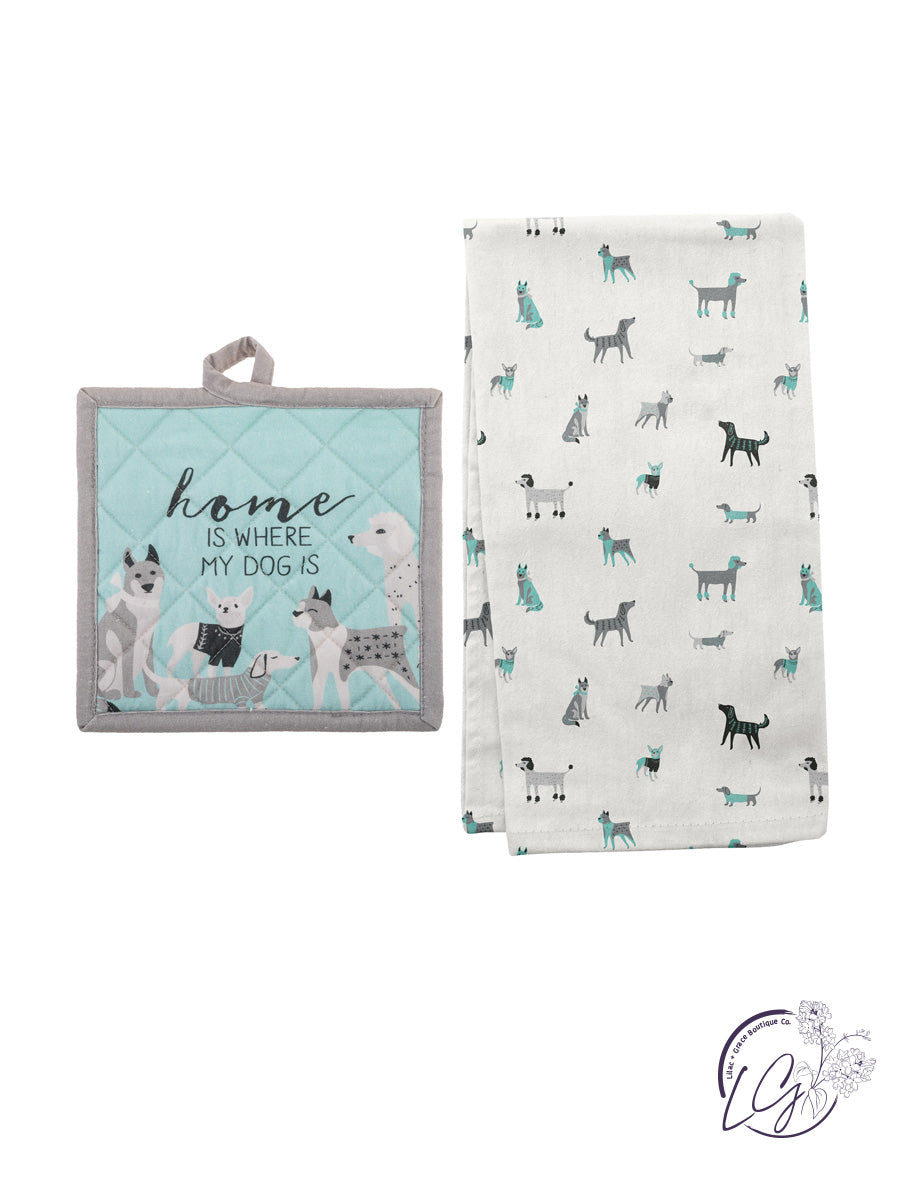 Reese Pot Holder & Tea Towel Set