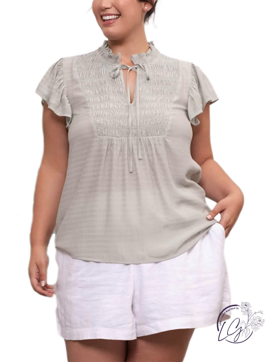 Curvy A Simple Love Tiered Blouse