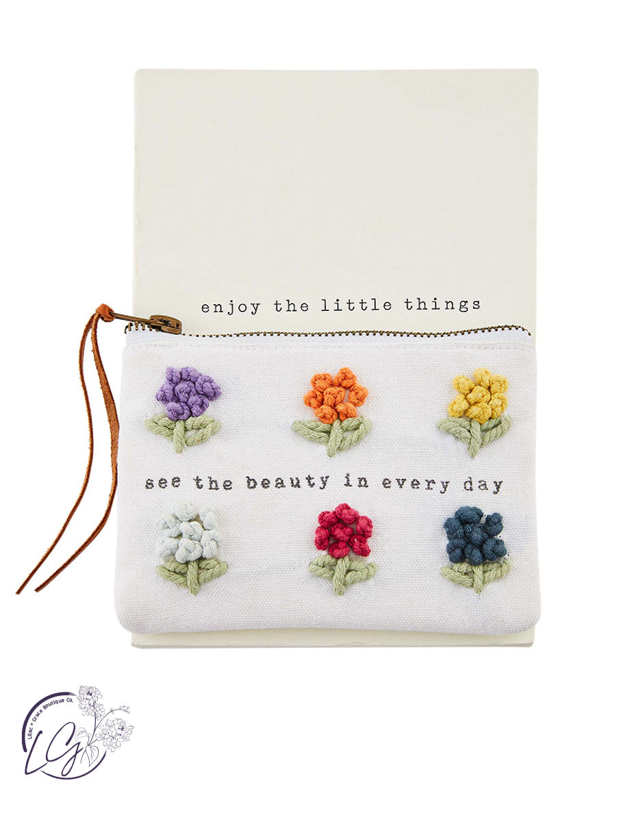 FLORAL POUCH & NOTEBOOK