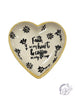 Ceramic Coffee & Faith Heart Trinket Tray