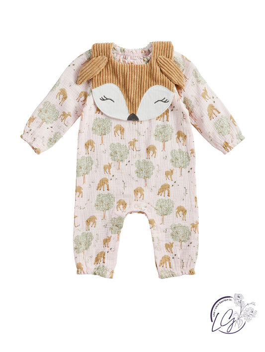 GIRL DEER ONE-PIECE & BIB SET