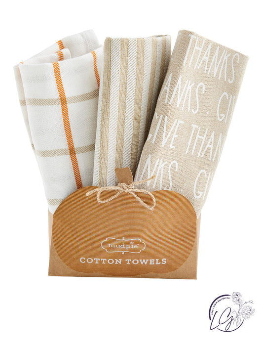 Give Thanks Towels Set & Always Grateful Towels Sets