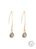 Glass Crystal V Hook Earring