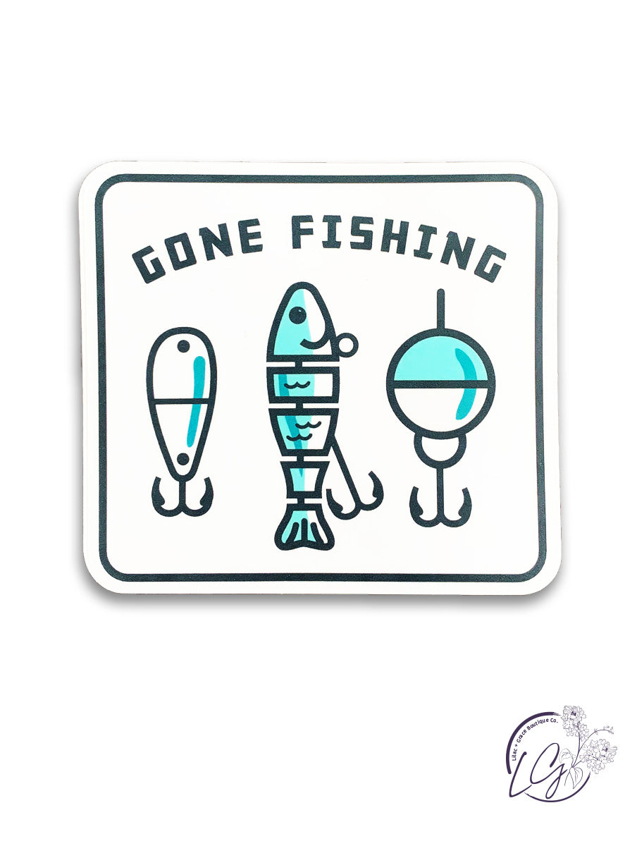 Gone Fishing Sticker