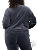 Curvy Velour 3/4 Zip Pullover