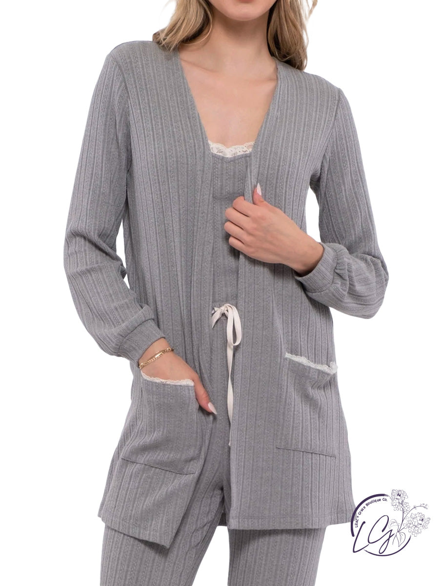 Live and Learn Ribbed Cardigan