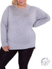 Curvy Long Sleeve Raglan Detail Top