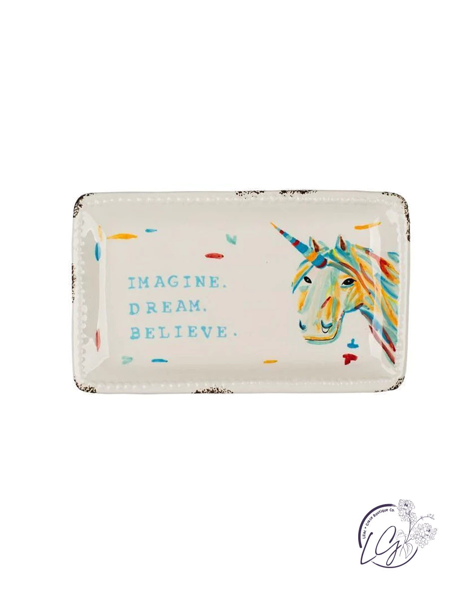 Imagine Dream Believe Trinket Tray