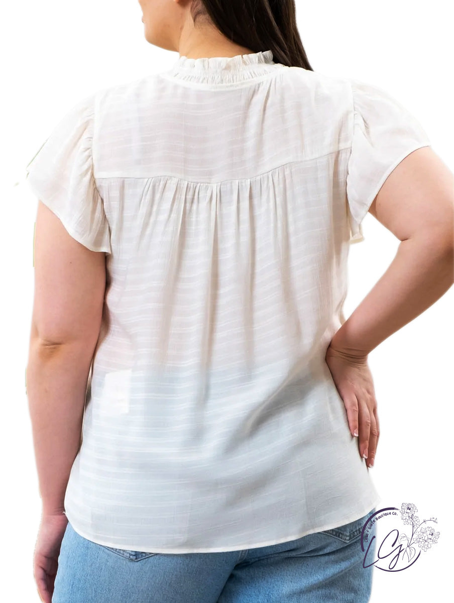 Curvy A Simple Love Tiered Blouse