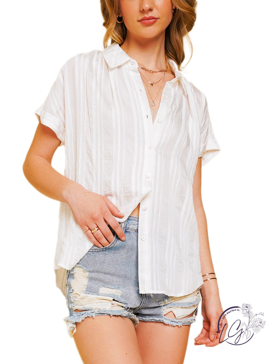 Doing This Right Textured Blouse