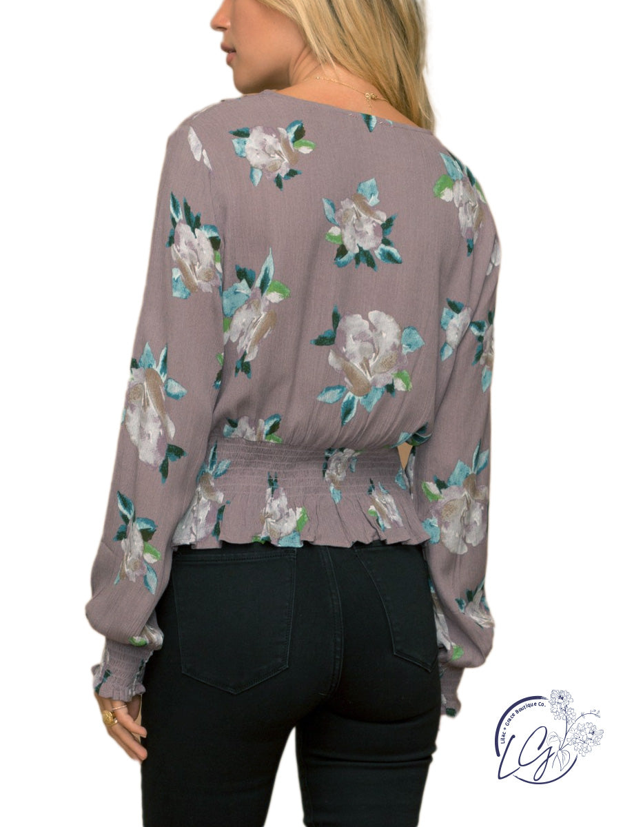 Flower Power Surplice Blouse