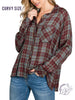 Curvy Enough Talk Oversized Flannel