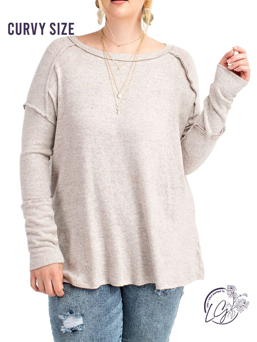 Curvy Daytime Blues Long Sleeve