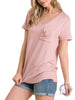 Curvy Basic & Casual V-Neck Tee