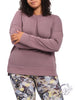 Curvy Waffle-Knit Pullover with Side Slits