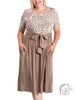 Curvy Animal Print Tie Front Dress
